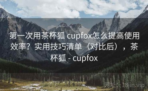 第一次用茶杯狐 cupfox怎么提高使用效率？实用技巧清单（对比后），茶杯狐 - cupfox
