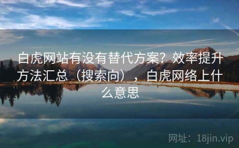 白虎网站有没有替代方案？效率提升方法汇总（搜索向），白虎网络上什么意思
